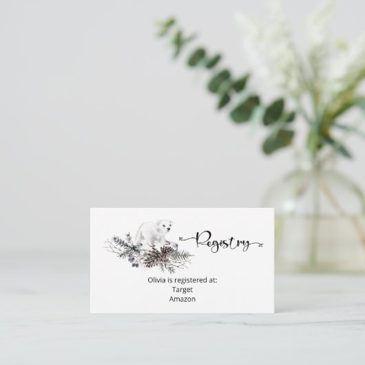 冬のベビーレジストリエンクロージャカード エンクロージャーカード (スタンド正面)