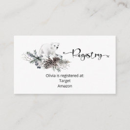 冬のベビーレジストリエンクロージャカード エンクロージャーカード