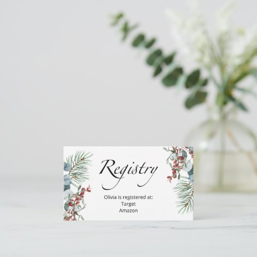 冬のベビーレジストリエンクロージャカード エンクロージャーカード (スタンド正面)