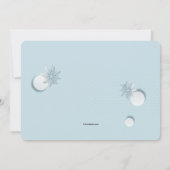 冬のベビー写真誕生の発表 案内状 (裏面)