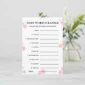 冬のベビー単語スクランブル赤ちゃんシャワーゲームカード 招待状 (スタンド正面)