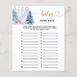 冬のベビー名レースゲーム