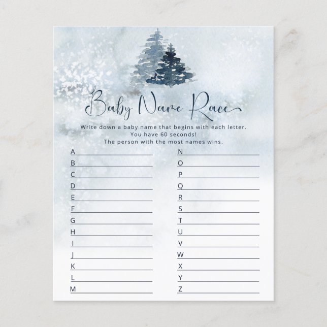 冬のベビー名レースゲーム (正面)