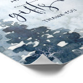 冬のベビー外のカードとギフは寒い ポスター (角)