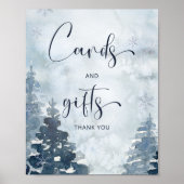 冬のベビー外のカードとギフは寒い ポスター (正面)