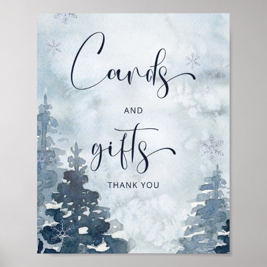 冬のベビー外のカードとギフは寒い ポスター (正面)