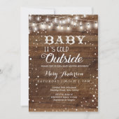 冬のベビー外の寒いベビースシャワー招待状 招待状 (正面)