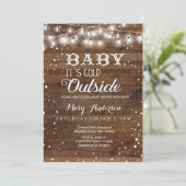 冬のベビー外の寒いベビースシャワー招待状 招待状 (スタンド正面)