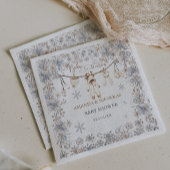 冬のベビー外の赤ちゃんシャワーが寒い スタンダードカクテルナプキン