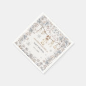 冬のベビー外の赤ちゃんシャワーが寒い スタンダードカクテルナプキン (角)