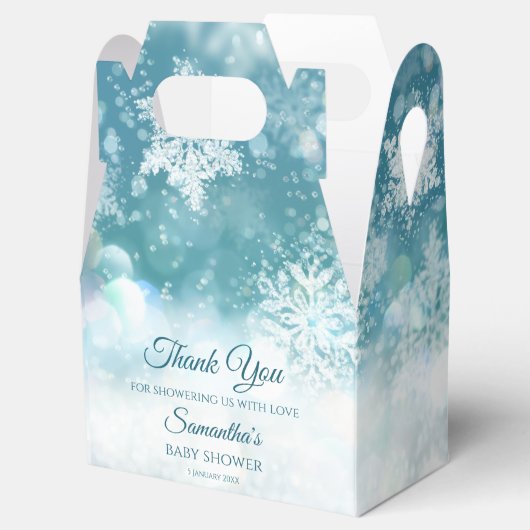 冬のベビー外の赤ちゃんシャワーが寒い フェイバーボックス (オープン)