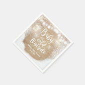 冬のベビー外は冷たいシャワーナプキン素朴だ スタンダードカクテルナプキン (角)