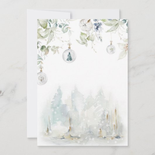 冬のベビー寒い外のシャワー招待状 招待状 (裏面)