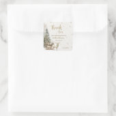 冬のベビー寒い、雪の結晶ベビーシャワー スクエアシール (バッグ)