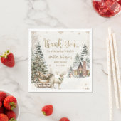 冬のベビー寒い、雪の結晶ベビーシャワー スタンダードカクテルナプキン (インサイチュ)