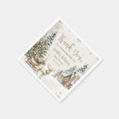 冬のベビー寒い、雪の結晶ベビーシャワー スタンダードカクテルナプキン (角)