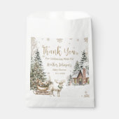 冬のベビー寒い、雪の結晶ベビーシャワー フェイバーバッグ (正面)