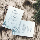 冬のベビー招待状ベビーそれは寒い外招待状 招待状