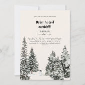 冬のベビー木の外は冷霜の降りたたい 招待状 (正面)