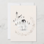 冬のベビー木の外は冷霜の降りたたい 招待状 (裏面)