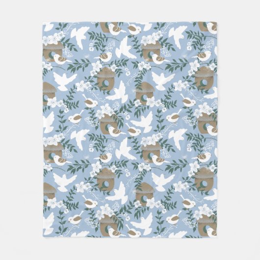 冬のベビー生まれ用毛布 フリースブランケット (正面)