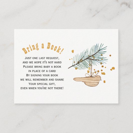 冬のベビー用の本が本の挿入カードを持ってくる エンクロージャーカード (正面)