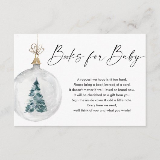 冬のベビー男女兼用図書 エンクロージャーカード (正面)