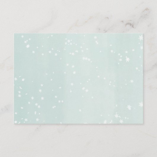 冬のベビー男女兼用図書 エンクロージャーカード (裏面)