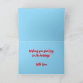 冬のベビー誕生日カード カード (内部)