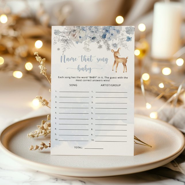 冬のベビー鹿その歌の赤ちゃんシャワーゲームの名前 (クリエイターアップロード済み)