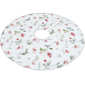 冬のベリーの植物木のスカート ブラッシュドポリエステルツリースカート (アングル)