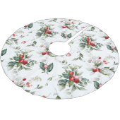 冬のベリーの植物木のスカート ブラッシュドポリエステルツリースカート (アングル)