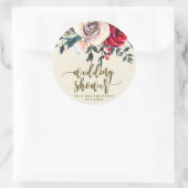 冬のベリーウェディングシャワーのクリスマス ラウンドシール (バッグ)