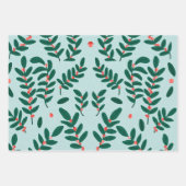 冬のベリーブルー ラッピングペーパーシート (正面3)