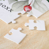 冬のベリー家族の写真 ジグソーパズル (側面)