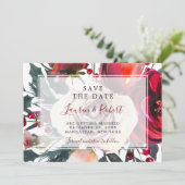 冬のベリー日付カードの招待状を保存 セーブザデート (スタンド正面)