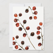 冬のベリー結婚したとフォトカメリーード シーズンカード (裏面)