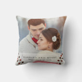 冬のベリー結婚したと写真のメリー枕 クッション (裏面)