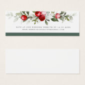 冬のベリー |の結婚Webサイトカード (正面&裏面)