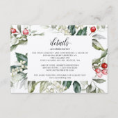 冬のベリー |クリスマス |の結婚詳細エンクロージャ エンクロージャーカード (正面)