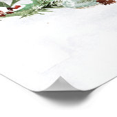 冬のベリー、鳥と雪のポスター ポスター (角)