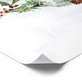 冬のベリー、鳥と雪 ポスター (角)