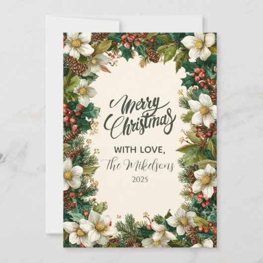 冬のベリ素朴ークリスマスパーティー シーズンカード (正面)