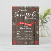 冬のベ素朴ビーシャワー赤白の雪片 招待状 (スタンド正面)