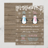 冬のペンギンくまの性は招待状を明らかにします 招待状 (正面/裏面)