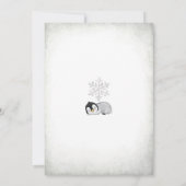 冬のペンギンのベイビーシャワー招待状 招待状 (裏面)