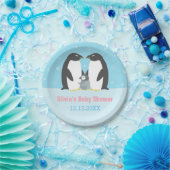 冬のペンギン家族のベビーシャワーの供給 ペーパープレート (パーティー)