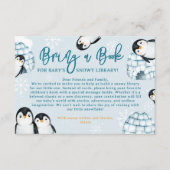 冬のペンギン小屋が本のベビーシャワーをお届けします エンクロージャーカード (正面)