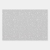 冬のペンギン、メリークリスマスと雪片 ラッピングペーパーシート (正面3)