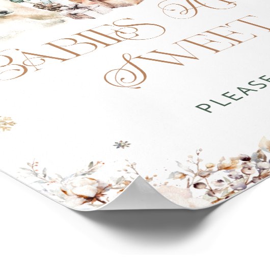 冬のホッキョクグマのベビーは甘いTake A Treat ポスター (角)